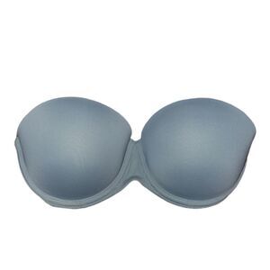 Victoria's Secret PINK  Grey Gray Where Everywhere Push Up Strapless Bra 32D